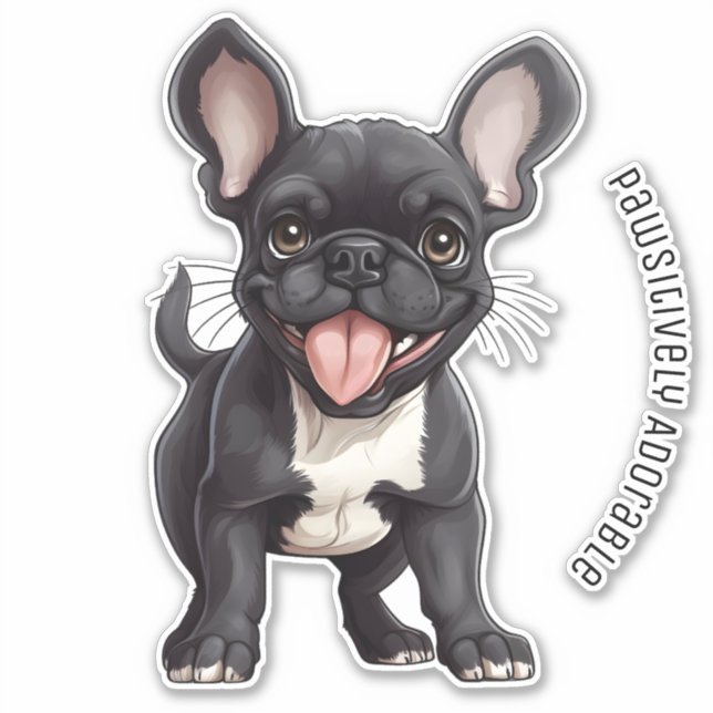 🐶With custom text, Frenchie puppy (Front)