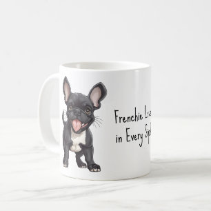 With custom text, 🐶Frenchie puppy Coffee Mug