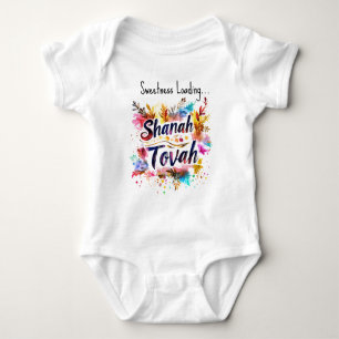 🍎🐝With custom text Sweetness Loading Baby Bodysuit