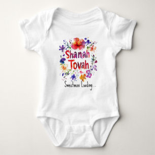 🍎🐝With custom text Sweetness Loading Baby Bodysuit