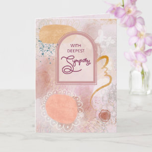 With Deepest Sympathy Abstract Greeting Card