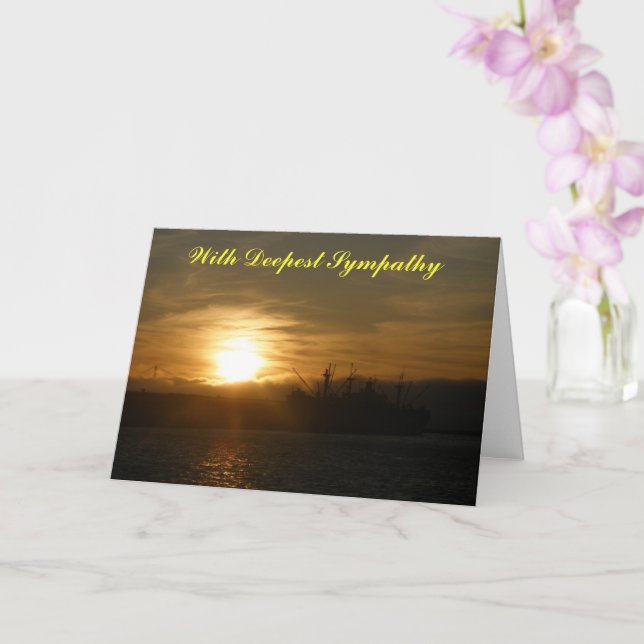 With Deepest Sympathy - Blank Inside Card (Orchid)