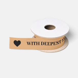 With Deepest Sympathy Bronze Ribbon Satin Ribbon