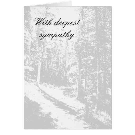 With deepest sympathy card
