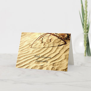 With Deepest Sympathy, Desert Sand Greeting Card