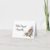 With Deepest Sympathy Folded Greeting Card
