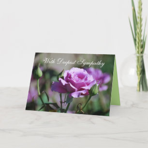 With Deepest Sympathy Lavender Rose Card