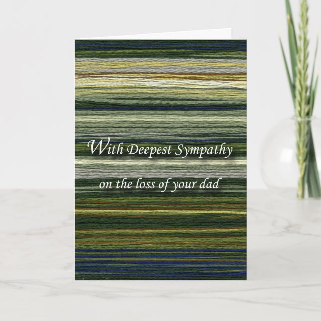 With Deepest Sympathy, Loss of Dad, Threads Card (Front)
