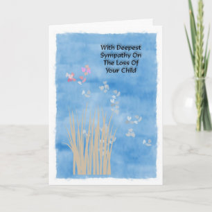With deepest sympathy on the loss of your child card