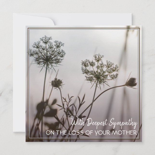 With Deepest Sympathy On The Loss Of Your Mother (Front)