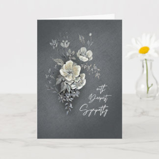 With Deepest Sympathy Soft Watercolor Floral  Card