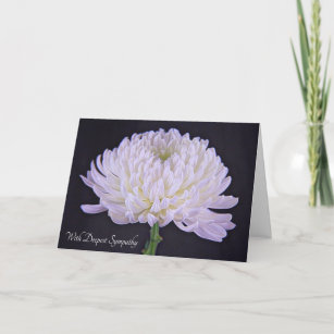 With Deepest Sympathy White Chrysanthemum Card