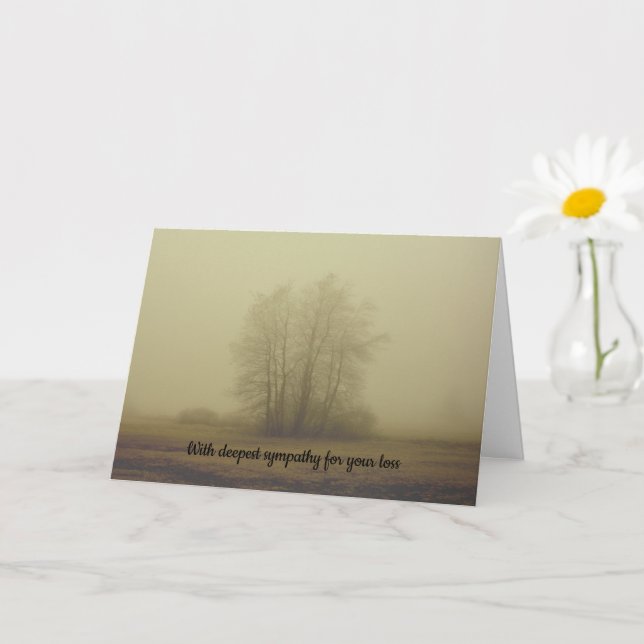 With deepest sympathy - with a tree in the fog card (Small Plant)
