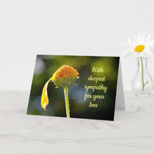 With deepest sympathy - with flower card