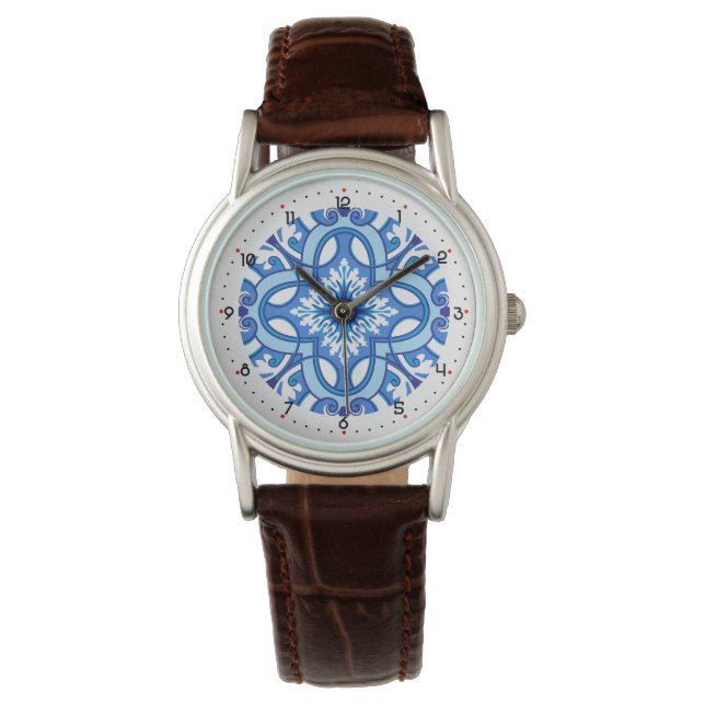 With digits beautiful Azure Blossom Watch (Front)