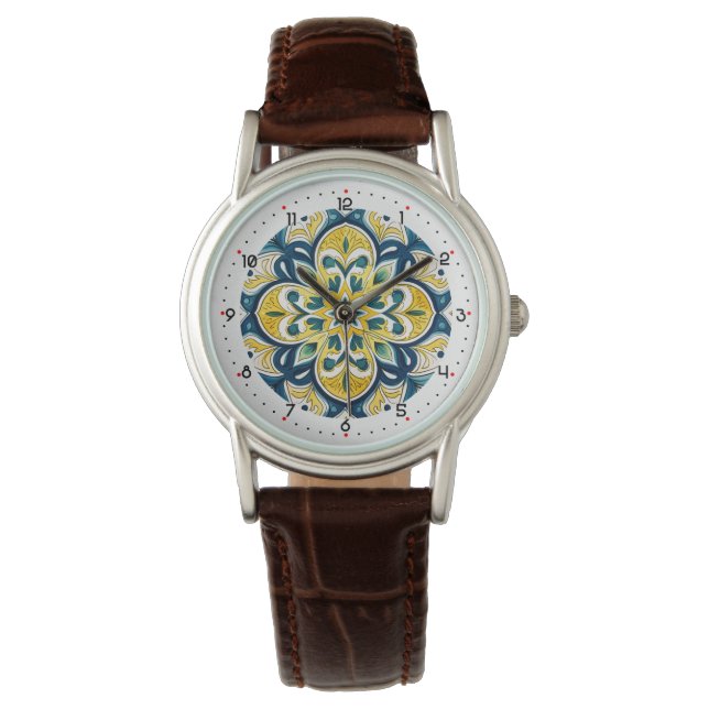 With digits minty Azulejo  Watch (Front)
