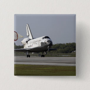 With drag chute unfurled 15 cm square badge
