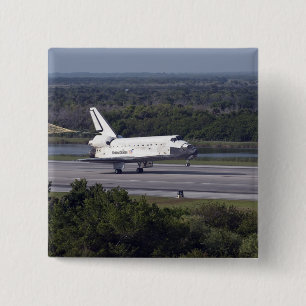 With drag chute unfurled 2 15 cm square badge