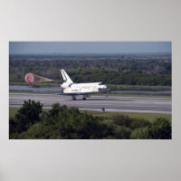 With drag chute unfurled