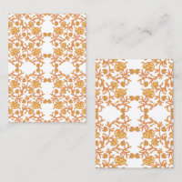 with Elegant Orange and White Floral Wallpaper