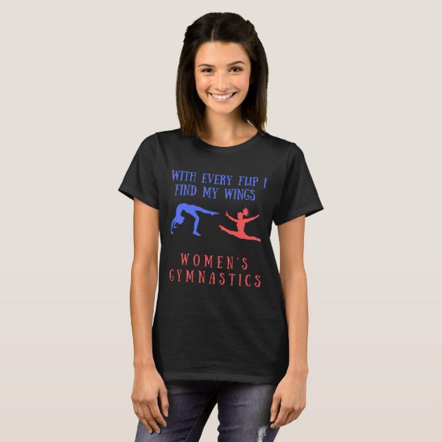WITH EVERY FLIP WOMENS GYMNASTICS T-Shirt (Front Full)