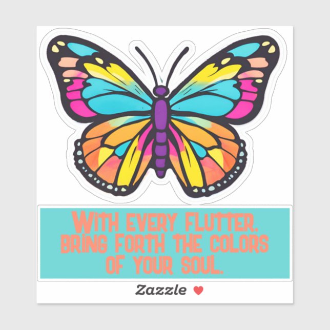 With every flutter...Butterfly Sticker (Sheet)