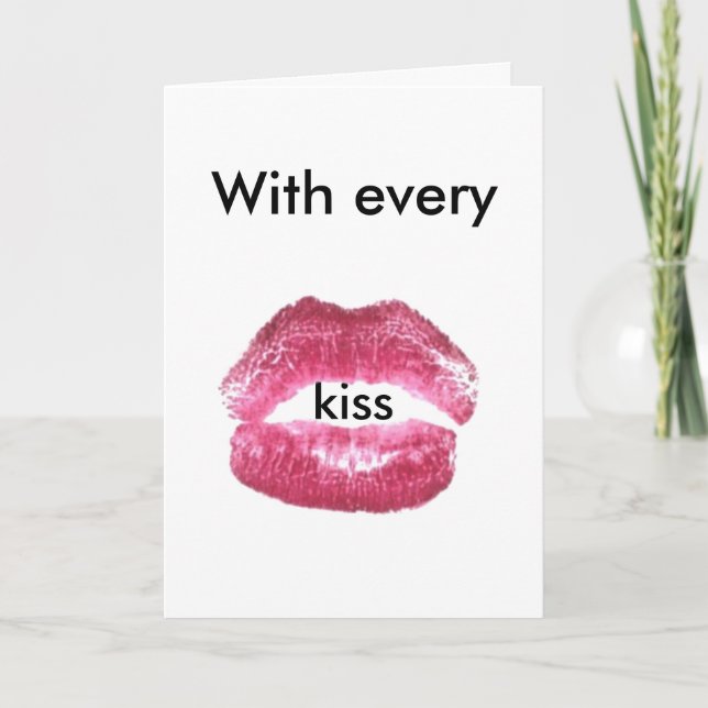 With Every Kiss Holiday Card (Front)