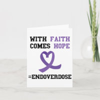 With Faith Comes Hope Purple Ribbon Overdose Aware