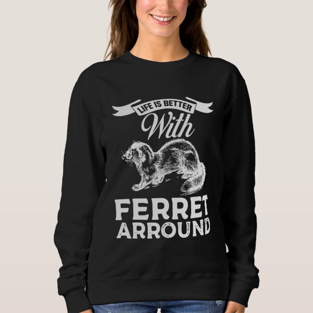 With Ferret   Women Men  Tee (Front)
