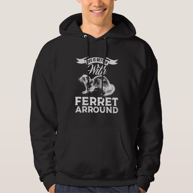 With Ferret   Women Men  Tee (Front)
