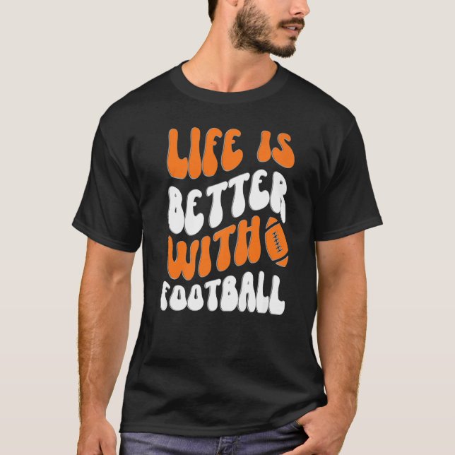 With Football American Football Game Day  1 T-Shirt (Front)