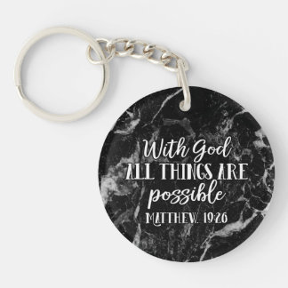 With God all things are Possible Christian Bible Key Ring
