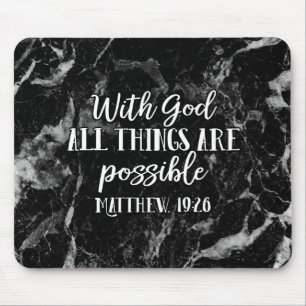 With God all things are Possible Christian Bible Mouse Pad