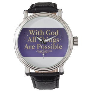 With God All Things Are Possible Christian Watch