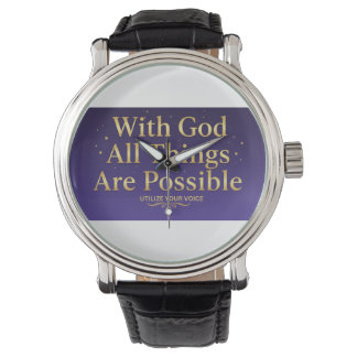 With God All Things Are Possible Christian Watch