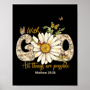 With God All Things Are Possible Christian Women G Poster