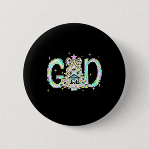 With God All Things Are Possible Christmas Nativit 6 Cm Round Badge