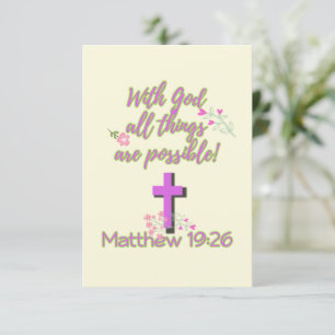 With God All Things Are Possible Invitation