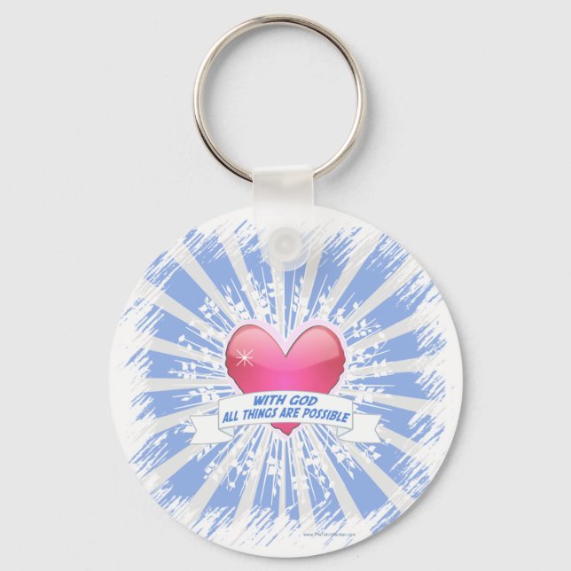 With God All Things are Possible Key Ring (Front)