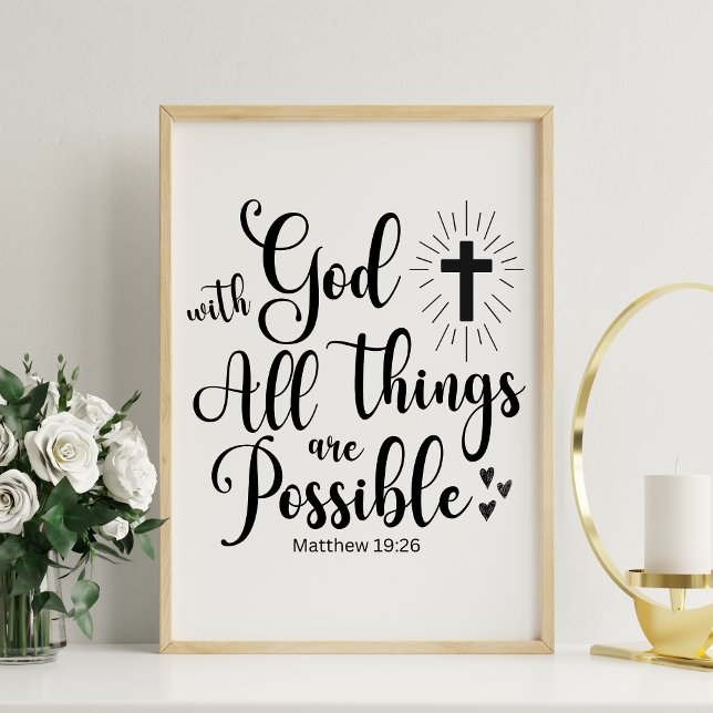 With God all things are Possible - Matthew 19:26 Poster (Creator Uploaded)