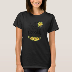 With God All Things Are Possible Matthew Bible Ver T-Shirt