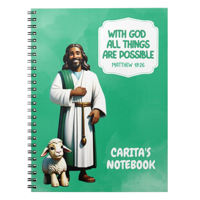 With God All Things Are Possible Notebook (Front)