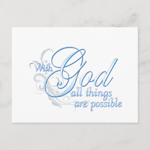 With God All Things are Possible Postcard