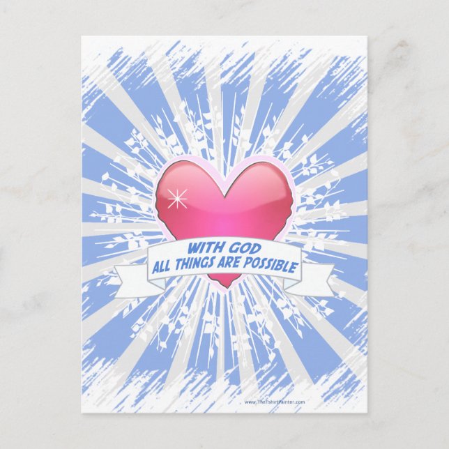 With God All Things are Possible Postcard (Front)