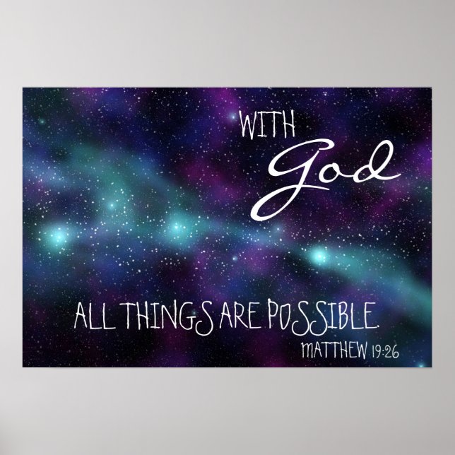 With God all things are possible Poster (Front)