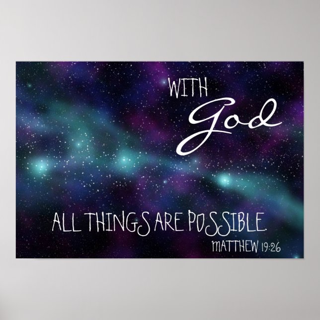 With God all things are possible Poster (Front)