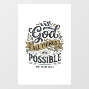 With God All Things Are Possible Vintage Christian