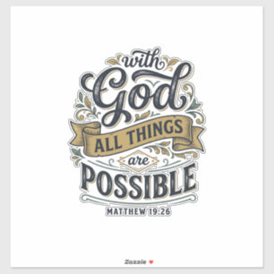 With God All Things Are Possible Vintage Christian