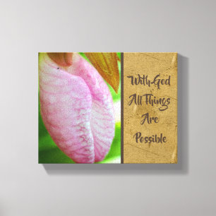 With God All Things Possible Inspirational Canvas Print