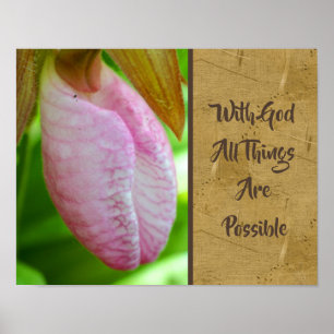 With God All Things Possible Inspirational Poster